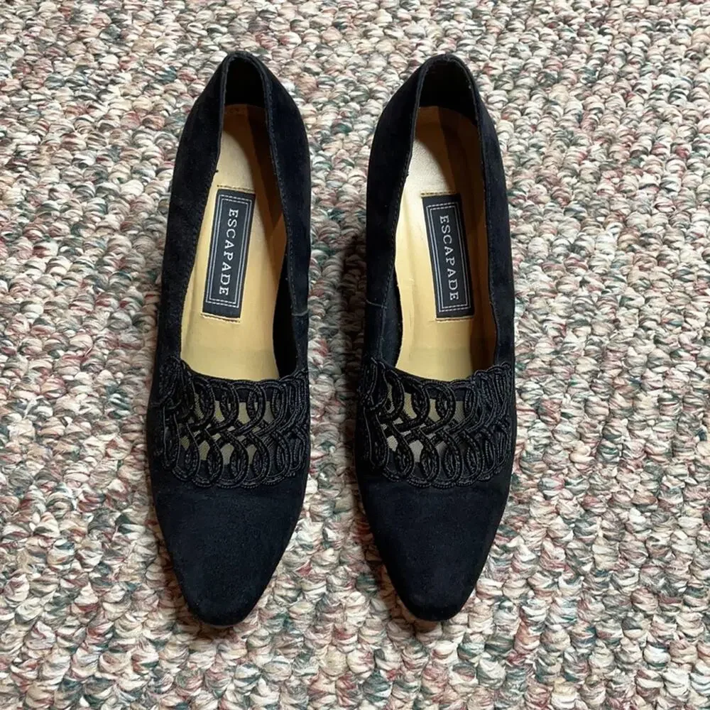 Escapade leather black 3 inch heels - Picture 3 of 9